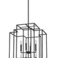 Z-Lite Titania 22" 8-Light Matte Black Steel Pendant Light