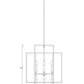 Z-Lite Titania 22" 8-Light Matte Black Steel Pendant Light