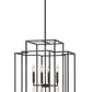Z-Lite Titania 22" 8-Light Matte Black Steel Pendant Light