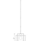 Z-Lite Titania 9" 1-Light Black and Brushed Nickel Steel Mini Pendant Light