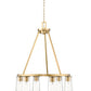 Z-Lite Titus 26" 6-Light Modern Gold Steel Chandelier With Clear Glass Shade