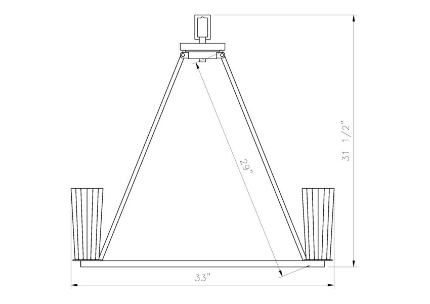 Z-Lite Titus 33" 8-Light Matte Black Steel Chandelier With Clear Glass Shade