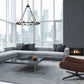 Z-Lite Titus 46" 10-Light Matte Black Steel Chandelier With Clear Glass Shade