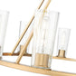 Z-Lite Titus 46" 10-Light Modern Gold Steel Chandelier With Clear Glass Shade