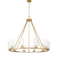 Z-Lite Titus 46" 10-Light Modern Gold Steel Chandelier With Clear Glass Shade