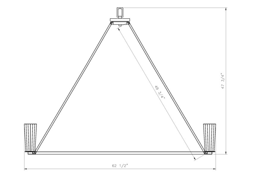 Z-Lite Titus 63" 15-Light Matte Black Steel Chandelier With Clear Glass Shade