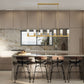 Z-Lite Titus 7-Light Modern Gold Steel Frame Clear Glass Shade Linear Chandelier