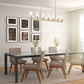 Z-Lite Titus 7-Light Modern Gold Steel Frame Clear Glass Shade Linear Chandelier