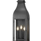 Z-Lite Toulouse 3-Light Candelabra Aluminum and Stainless Steel Sand Black Frame Clear Seedy Glass Shade Outdoor Wall Light