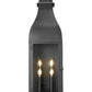 Z-Lite Toulouse 4-Light Candelabra Aluminum and Stainless Steel Sand Black Frame Clear Seedy Glass Shade Outdoor Wall Light