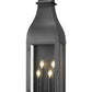 Z-Lite Toulouse 4-Light Candelabra Aluminum and Stainless Steel Sand Black Frame Clear Seedy Glass Shade Outdoor Wall Light