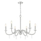 Z-Lite Toussant 32" 6-Light Brushed Nickel Steel Frame Chandelier