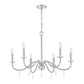 Z-Lite Toussant 32" 6-Light Brushed Nickel Steel Frame Chandelier