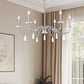 Z-Lite Toussant 32" 6-Light Brushed Nickel Steel Frame Chandelier