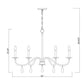 Z-Lite Toussant 32" 6-Light Brushed Nickel Steel Frame Chandelier