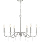 Z-Lite Toussant 32" 6-Light Brushed Nickel Steel Frame Chandelier