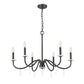 Z-Lite Toussant 32" 6-Light Matte Black Steel Frame Chandelier