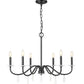 Z-Lite Toussant 32" 6-Light Matte Black Steel Frame Chandelier
