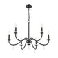 Z-Lite Toussant 32" 6-Light Matte Black Steel Frame Chandelier
