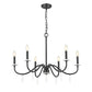 Z-Lite Toussant 32" 6-Light Matte Black Steel Frame Chandelier