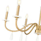 Z-Lite Toussant 32" 6-Light Mordern Gold Steel Frame Chandelier