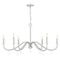 Z-Lite Toussant 45" 6-Light Brushed Nickel Steel Frame Chandelier