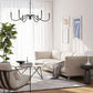 Z-Lite Toussant 45" 6-Light Matte Black Steel Frame Chandelier
