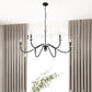 Z-Lite Toussant 45" 6-Light Matte Black Steel Frame Chandelier