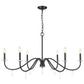 Z-Lite Toussant 45" 6-Light Matte Black Steel Frame Chandelier