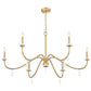 Z-Lite Toussant 45" 6-Light Mordern Gold Steel Frame Chandelier