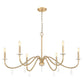 Z-Lite Toussant 45" 6-Light Mordern Gold Steel Frame Chandelier