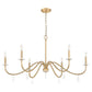 Z-Lite Toussant 45" 6-Light Mordern Gold Steel Frame Chandelier