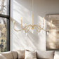 Z-Lite Toussant 45" 6-Light Mordern Gold Steel Frame Chandelier