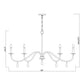 Z-Lite Toussant 45" 6-Light Mordern Gold Steel Frame Chandelier