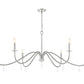 Z-Lite Toussant 63" 6-Light Brushed Nickel Steel Frame Chandelier