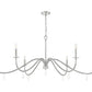 Z-Lite Toussant 63" 6-Light Brushed Nickel Steel Frame Chandelier