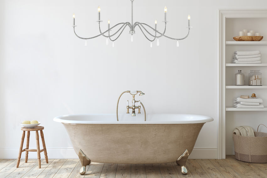 Z-Lite Toussant 63" 6-Light Brushed Nickel Steel Frame Chandelier