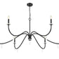 Z-Lite Toussant 63" 6-Light Matte Black Steel Frame Chandelier
