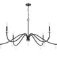 Z-Lite Toussant 63" 6-Light Matte Black Steel Frame Chandelier
