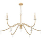 Z-Lite Toussant 63" 6-Light Mordern Gold Steel Frame Chandelier