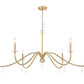 Z-Lite Toussant 63" 6-Light Mordern Gold Steel Frame Chandelier