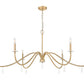 Z-Lite Toussant 63" 6-Light Mordern Gold Steel Frame Chandelier