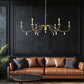 Z-Lite Toussant 63" 6-Light Mordern Gold Steel Frame Chandelier