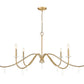 Z-Lite Toussant 63" 6-Light Mordern Gold Steel Frame Chandelier