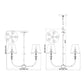 Z-Lite Tova 23" 5-Light Brushed Nickel Steel White Fabric Shade Chandelier
