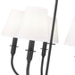 Z-Lite Tova 23" 5-Light Matte Black Steel White Fabric Shade Chandelier