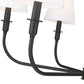 Z-Lite Tova 37" 6-Light Matte Black Steel Frame White Fabric Shade Chandelier