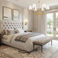 Z-Lite Tova 37" 6-Light Matte Rubbed Brass Frame White Fabric Shade Chandelier