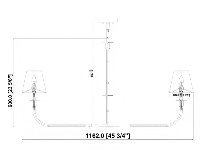 Z-Lite Tova 46" 2-Light Brushed Nickel Steel Frame White Fabric Shade Linear Chandelier