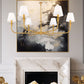Z-Lite Tova 49" 6-Light Rubbed Brass Steel Frame White Fabric Shade Chandelier